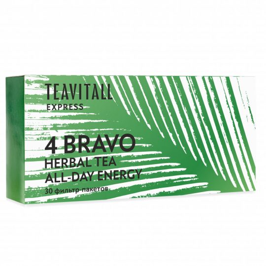 Чайный напиток для борьбы с усталостью TeaVitall Express Bravo 4, 30 фильтр-пакетов