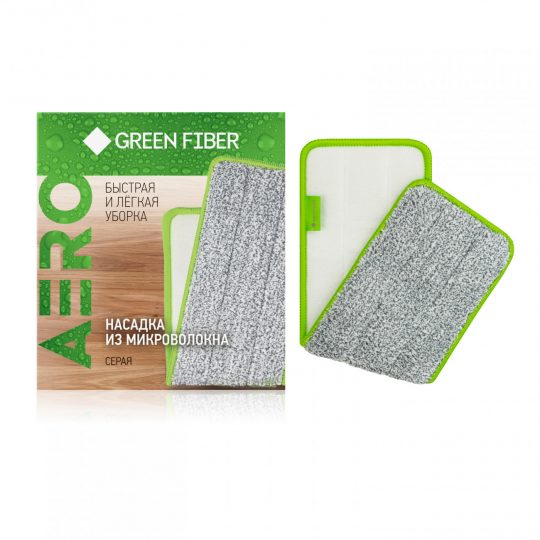 Насадка для швабры с распылителем Green Fiber AERO, серая
